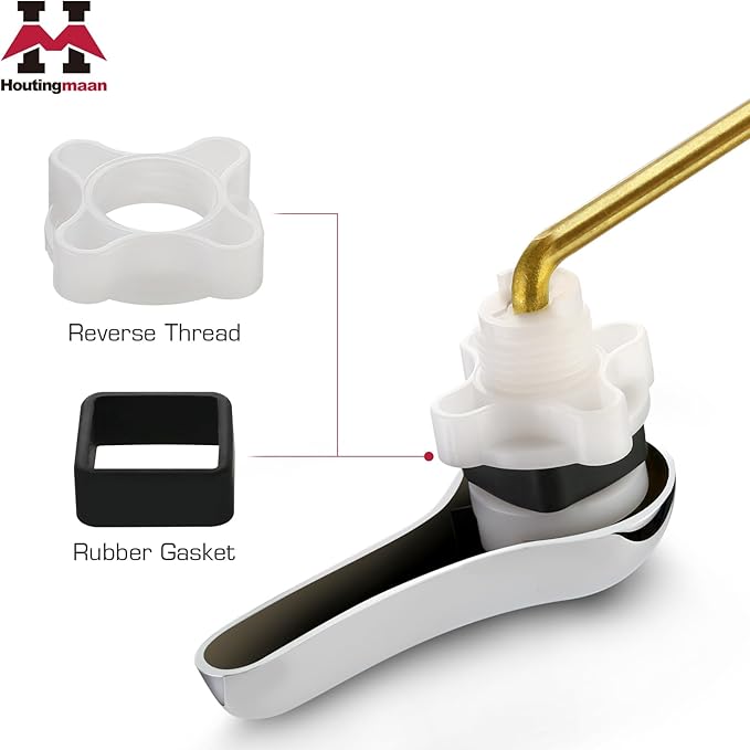 Toilet Flusher Replacement Kit, Universal Front Mount Toilet Handle Tank Flush Lever Replacement Handle with Stainless Steel Flapper Chains for Most Front Mount Toilets, Chrome Toilet Handle