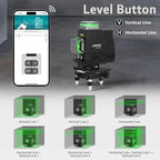 JEPPO Laser Level 360 Self Leveling,4D 4x360° Green 16 Cross Line Lazer Leveler Tool for construction and Tiling Floor,APP Remote Control,with 5000mAh Rechargeable Battery,Magnetic Rotating Stand