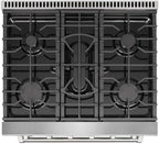 30 inch Pro-Style Natural Gas Range or Liquid Propane Gas Range with 5 Burners, 4.55 cu.ft. Oven & 30 inch Under Cabinet Range Hood in Stainless Steel (White)