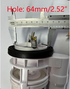 T Tulead Toilet Repair Kit Flush Valve Replacement Parts Flush Valve 8.27" Height(Including Washer), Fill Valve Thread 23mm/0.9", Drain Outlet Dia: 64mm/2.52"