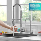 KRAUS Britt Touchless Sensor Commercial Single Handle Pull Down Kitchen Faucet in Spot Free Stainless Steel, KSF-1691SFS