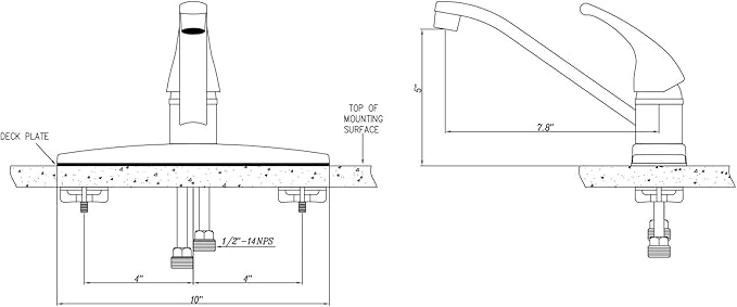 Dura Faucet DF-NMK600-SN RV Swivel Kitchen Sink Faucet (Brushed Satin Nickel)