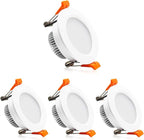 2 Inch LED Downlight, Recessed Lighting Dimmable Ceiling Light, 3W, 3000K Warm White, CRI80 with LED Driver(35W Halogen Equivalent), 4 Pack