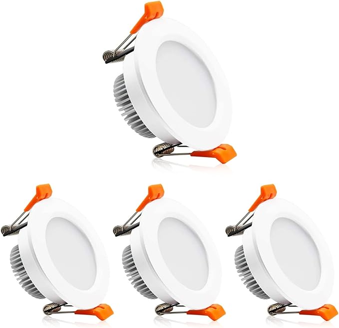 2 Inch LED Downlight, Recessed Lighting Dimmable Ceiling Light, 3W, 3000K Warm White, CRI80 with LED Driver(35W Halogen Equivalent), 4 Pack