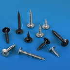 165Pcs #8 Modified Truss Head Wood Screws Assortment Kit, Stainless Steel 410 Quick Metal Self Tapping Screws, 6 Sizes (1/2", 3/4", 1", 1-1/4", 1-1/2", 2")