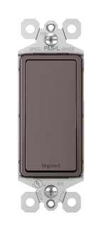 Legrand radiant TM873CC10 15 Amp Rocker Wall Switch, 3-Way Decorator Light Switches, Brown (1 Count)