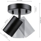 GLOBE Electric 57498 Pratt 1-Light Track Lighting Spotlight, Matte Black, Bulb Not Included