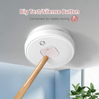 Smoke Detector Battery Operated, 10-Year Smoke Alarm with Photoelectric Sensor, Fire Alarms Smoke Detectors with Test Button and Low Battery Warning, Fire Safety for Home, 5 Pack