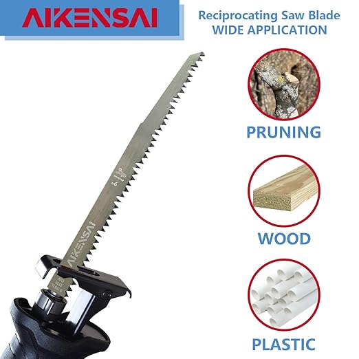 10-Piece S1531L 240mm 5TPI Wood Reciprocating Saw Blades Pruning Saw Blades for Fast Wood Cutting Compatible with Milwaukee Makita Dewalt Ryobi etc
