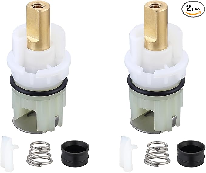 2 pack RP25513 Faucet Stem Replacement for Delta two handle Faucet Repair Kit Includes RP24096 Cartridge RP4993 Seat and Spring RP24097 Turn stop1/4