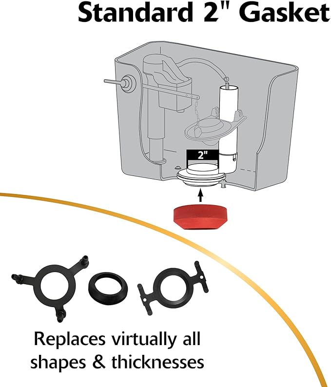 Korky Standard 2-inch Complete Toilet Repair Kit, Fixes: Running, Noisy, No/Slow Refill, and No/Weak Flush Toilets, Easy to Install, 4010MP