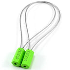 500 pcs Tamper Proof Security Cable Wire Seals Numbered Pad-Lock Pull-Tite Security Tag Straps for Trailers, Cargo, Truck (Green)