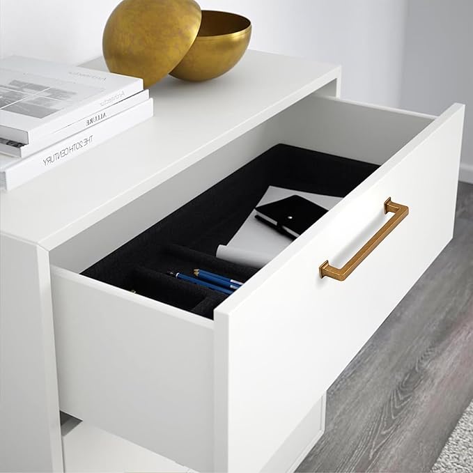 FILTA Cabinet Handles 6.25 Inch 10 Pack Antique Brass Cabinet Pulls for Kitchen Metal Drawer Pulls Modern Cabient Hardware Cupboard Handles