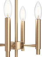 Kichler Madden 36" 8 Light Foyer Pendant in Champagne Bronze, Soft Modern Fixture, for Small Kitchen, Coffee Table, Office, Bedroom, Foyer, (36" x 20"), 52723CPZ