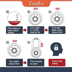 ZonRo Locks Combination Padlock, Fixed Dial Combination Padlock 8 Pack,3 Digit Code Standard Dial Combination, 2 in Wide. 3 in Height, Black Turntable, Lock for Gym & Locker, School, Toolbox
