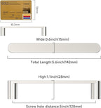 Amerdeco 10 Pack ZH0005BSN Brushed Satin Nickel 5 Inch(128mm) Hole Centers Kitchen Cabinet Pulls Hardware Modern Kitchen Handles for Cabinets Cupboard Handles Drawer Pulls