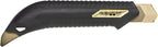 KAI 18mm Snap Blade Utility Knife (L-001), Multi-Purpose Retractable Black Carbon Steel Blade, Ultra Sharp, Professional Grade for Use with Wallpaper, Paper, Cardboard, Styrofoam, DIY - Made in JAPAN
