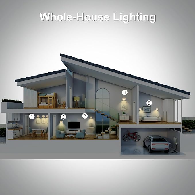 Koopala LED Wall Lamps Set of 2 with Rechargeable Battery Operated, Wall Mounted Lights with 3 Brightness 3 Color Temp Removable Charging 360°Rotate Magnetic, Cordless Wall Sconces for Reading Bedside