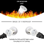 8 Pack, Light Socket to Plug Adapter, Convert Light Bulb Socket to Outlet Adapter (White).