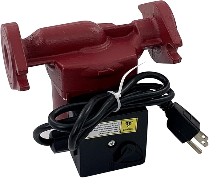 UPS15-58FRC 59896343 Three-Speed Circulator Pump 115V, 1/25HP, Hot Water Circulator, radiant heating, hydronic heating, fan coil heating, solar and other system types, Compatible with Grund-fos