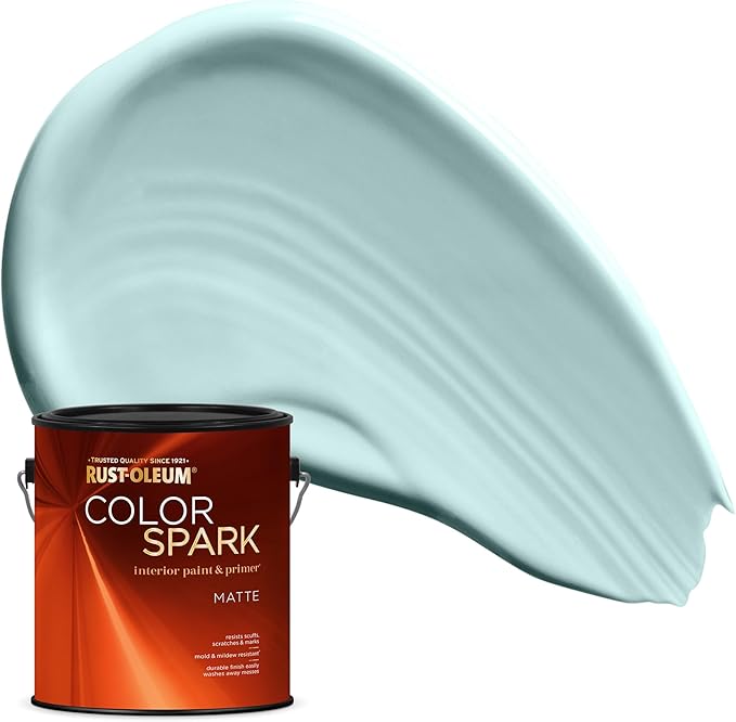 Rust-Oleum Color Spark Interior Paint and Primer in One, Matte, Saltwater Taffy, 1 Gallon