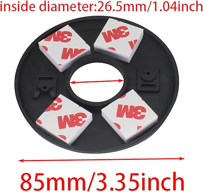 2 Pack Wall Split Flange ABS Round Escutcheon Plate for 1.0"/ 26mm Diameter Pipe Faucet Decoration Accessories (Black)