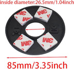 2 Pack Wall Split Flange ABS Round Escutcheon Plate for 1.0"/ 26mm Diameter Pipe Faucet Decoration Accessories (Black)