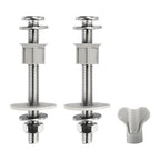 2Pcs Universal Toilet Tank Bolts Nuts, Heavy Duty Toilet Seat Screw Bolt Set, Premium Stainless Steel Hardware with Rubber Washers, Extra Long Nuts Easy Installation (MFL02)