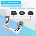1080° Swivel Faucet Extender, Heavy Duty Rotating Sink Extension, Universal Swivel Multifunctional Robotic Arm, Rotating Splash Filter Extension Faucet Aerator for Kitchen Bathroom-2 Pcs