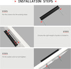 homdiy 10 Pack Adjustable Black Cabinet Pulls 1" to 4" (25-102mm) Adjustable Hole Distance Drawer Pulls