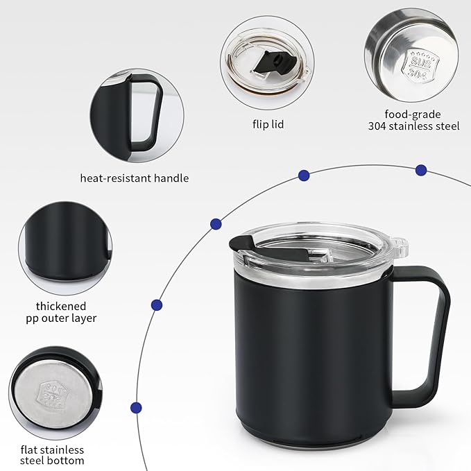 VOBAGA Coffee Mug Warmer with 15oz Mug Set, Electric Coffee Cup Warmer with Three Temperature Settings for Home Office Desk, Smart Coffee Warmer Plate with Auto Shut Off for Cocoa Tea Milk Candles