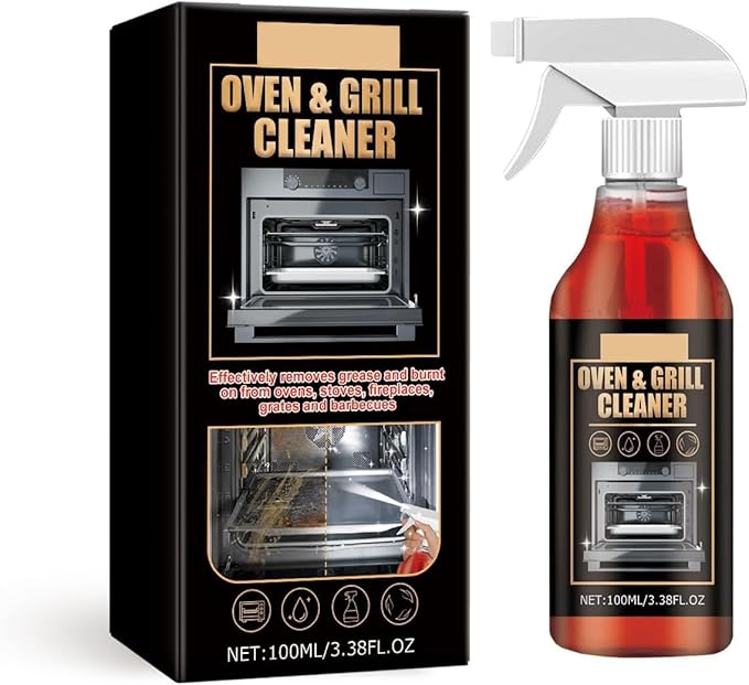Oven Cleaner Heavy Duty Spray, Cleans and Degreases BBQ Cooking Grates and Racks, Heavy Duty Oven and Grill Cleaner for Microwave, Air fryer,Ovens, Grills, 100ML