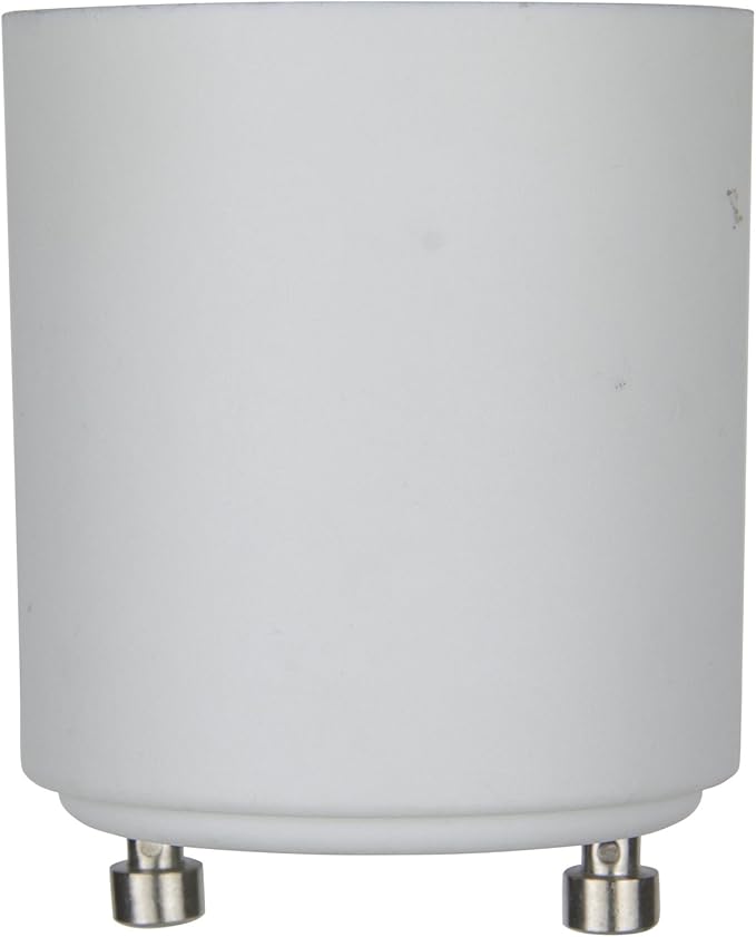 Sunlite GU24 Socket to Medium Base Adapter, Converts GU24 Fixtures to Use Medium Base (E26) Bulbs, Low Profile Design, Easy to Install, White Finish, 12-Pack