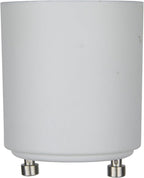 Sunlite GU24 Socket to Medium Base Adapter, Converts GU24 Fixtures to Use Medium Base (E26) Bulbs, Low Profile Design, Easy to Install, White Finish, 12-Pack