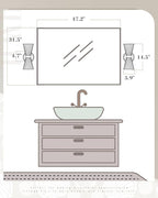 Gold Sconce Wall Lighting, HWH Single Wall Vanity Light Fixture Brushed Gold Wall Sconce Lamp, Modern Indoor Up Down Wall Light with Frosted Milk White Striped Glass Shade, 5HZG97B-2W BG