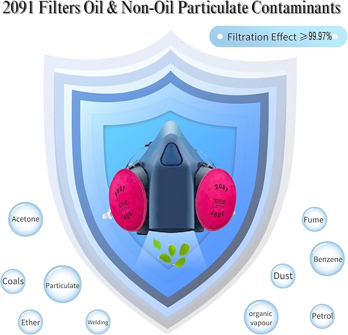 16PCS (8 Pack) 2091 Particulate Filter,Installed on Filters,Compatible with 6000 6200 6800 7000 FF-4 Series to Replace 2091 Filters