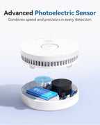 SITERWELL 8 Pack Smoke Detector, 10 Year Product Life Fire Alarm with Magnetic Fastening Kit, Smoke Alarm with Photoelectric Sensor and Low Battery Warning Function for House, UL217-10th Listed,GS509A