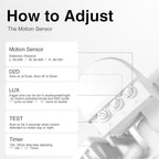 Onforu 120W 12000LM LED Security Lights Motion Sensor Outdoor, Dusk to Dawn Flood Lighting, 5 Heads 360° Wide Angle Illumination, 6500K IP65 Waterproof Hardwired Floodlight Motion Detection (White)