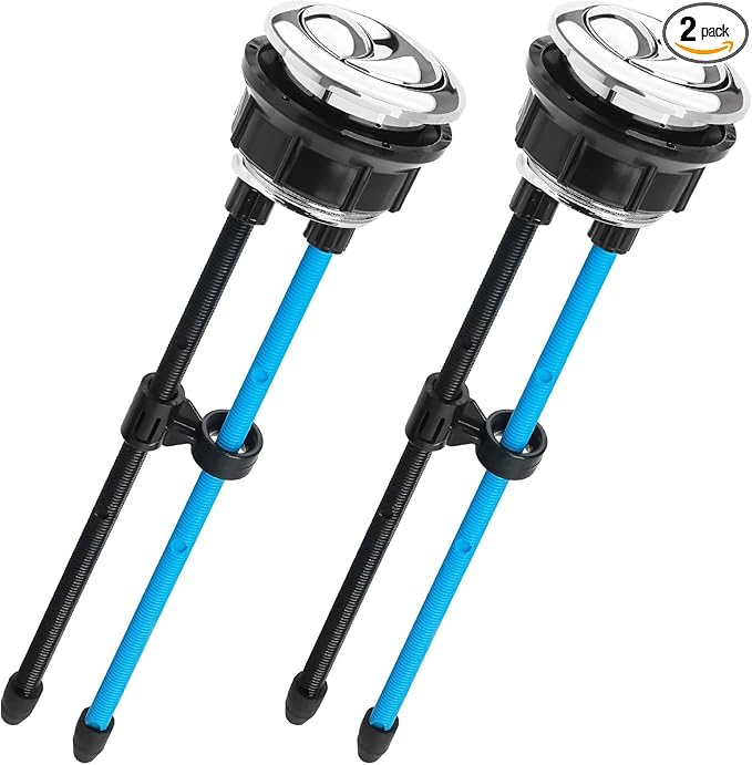 BlueStars 38mm Toilet Push Button Thread Diameter, Dual Push Flushing Toilet Water Tank Button - American Standard - Pack of 2