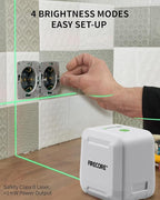 Firecore Laser Level with Tripod, Self Leveling Laser Level Green Cross Line Laser Leveler Tool for Picture Hanging Wall Tile Home Renovation Indoor Projects, Carry Pouch and Battery Included