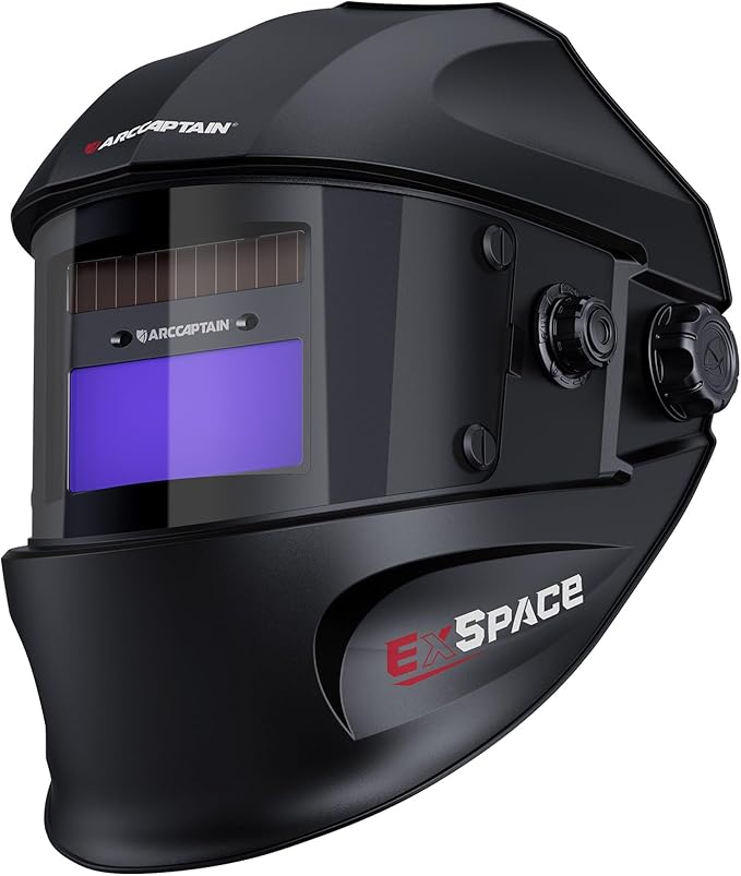 ARCCAPTAIN True Color Auto Darkening Welding Helmet with Upgraded Arc Sensor, 1/1/1/1 Top Optical Clarity Solar Power Welding Hood, 1/25000s Response Time, 4/9-13 for TIG MIG ARC Welding Mask
