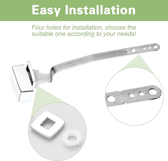 Toilet Handle for Kohler 85114-CP Left Trip Lever Service Kit, Toilet Handle Replacement Kit Side Mount, Toilet Tank Lever, 1-Pack Polished Chrome