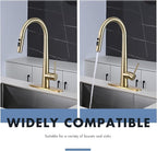 Faucet Cover Plate, Stainless Steel Deck Plate for Kitchen Sink Faucet Single Hole or Bathroom Faucet 1-3 Hole Faucet Hole Cover Round 10 Inch (Chrome Gold)