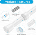 4 Pack Window Security Bars 15.7"-27.5" Adjustable Sliding Glass Door Lock Bars Window Stopper Safety Stick Lock Bars with Rubber Tips for Home, 2.2 cm in Diameter