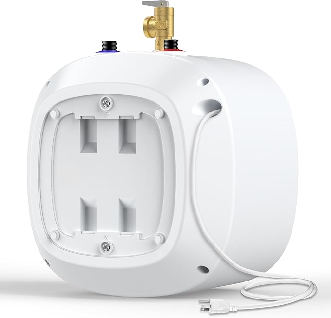 Electric Mini Tank Water Heater, 4-Gallon Instant Hot Water Heater, 120V 1440W, Rapid Heating, Easy to Install, Under Sink, Floor Mounted, Kitchen, Bathroom and RV