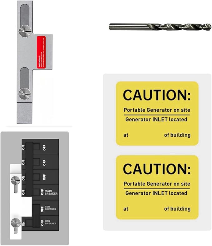Generator Interlock Kit Compatible with Square D Homeline Meter Main 150 or 200 amp Breaker,for Safe Usage of Portable Power During Outage,Professional and Interlock Kit