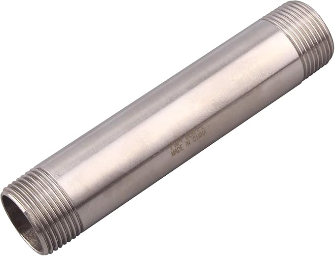 1" X 1" NPT Male Nipple Stainless Steel 304 Cast Pipe Coupling fitting 6" Length