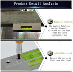 High precision aluminum alloy metal adjustable level bubble small square bar luminous magnetic length 66 hole pitch 56MM