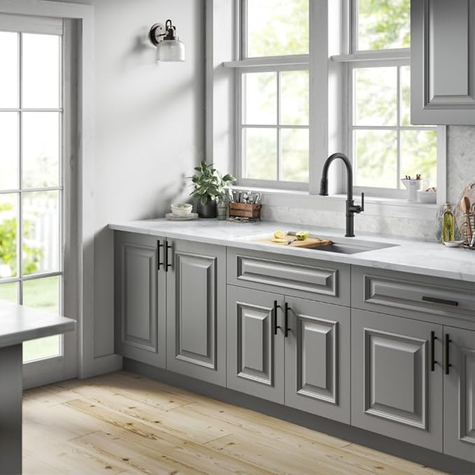 KRAUS Allyn Traditional Industrial Pull-Down Single Handle Kitchen Faucet in Matte Black, KPF-4100MB