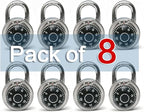 LanuBe Lock Standard Dial Combination Lock 2 in. Wide, with Different Combinations Black Turnplate Pack of 8 Lock for School Employee Gym & Sports Locker CaseToolbox and so on
